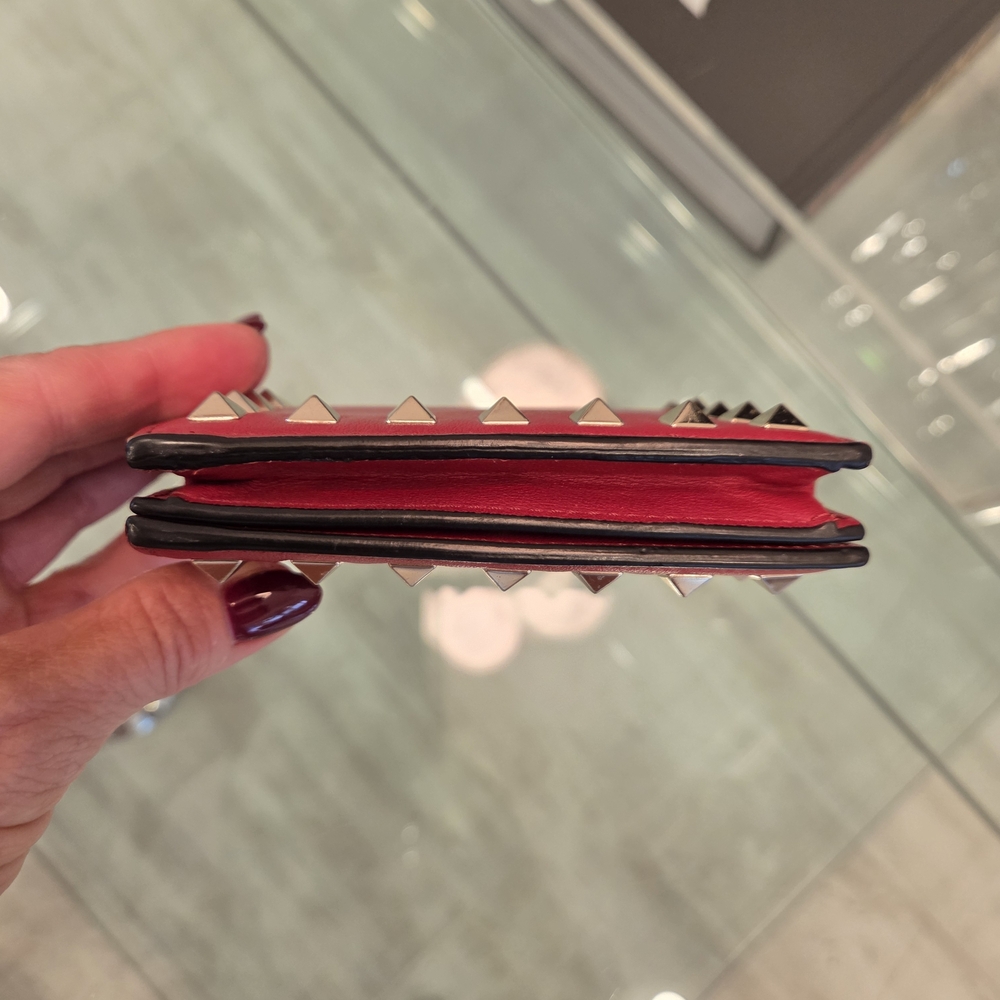 Valentino Garavani Rockstud Red Small wallet with Gift Box and Dust Bag - Picture 11 of 14